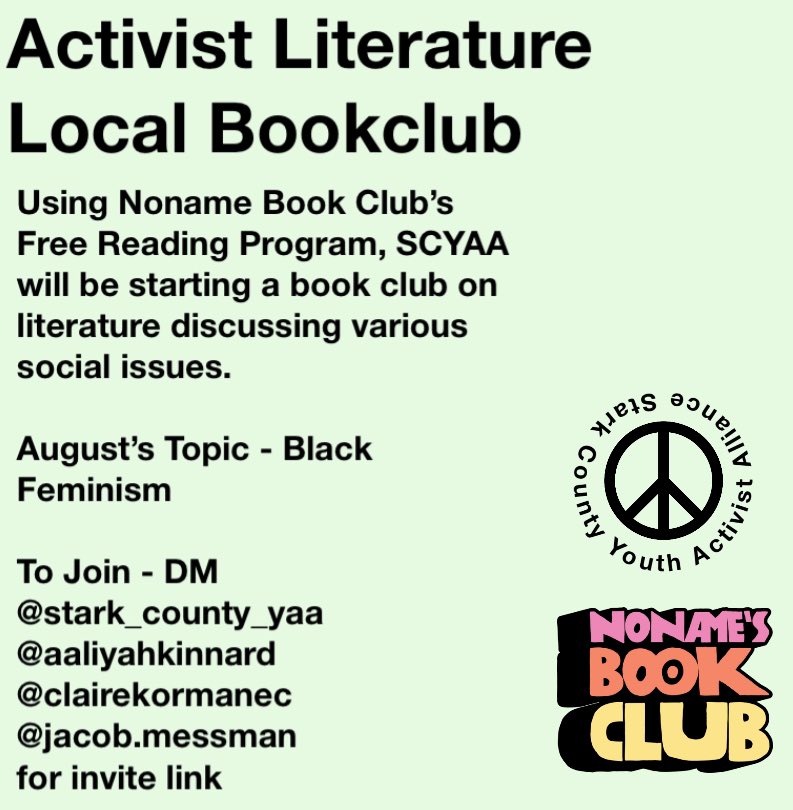 The link to August’s essays of discussion is in the Book Clubs Slack group &amp; in our bio. Please consider joining! (DM us here or DM the accounts in the picture on Instagram)