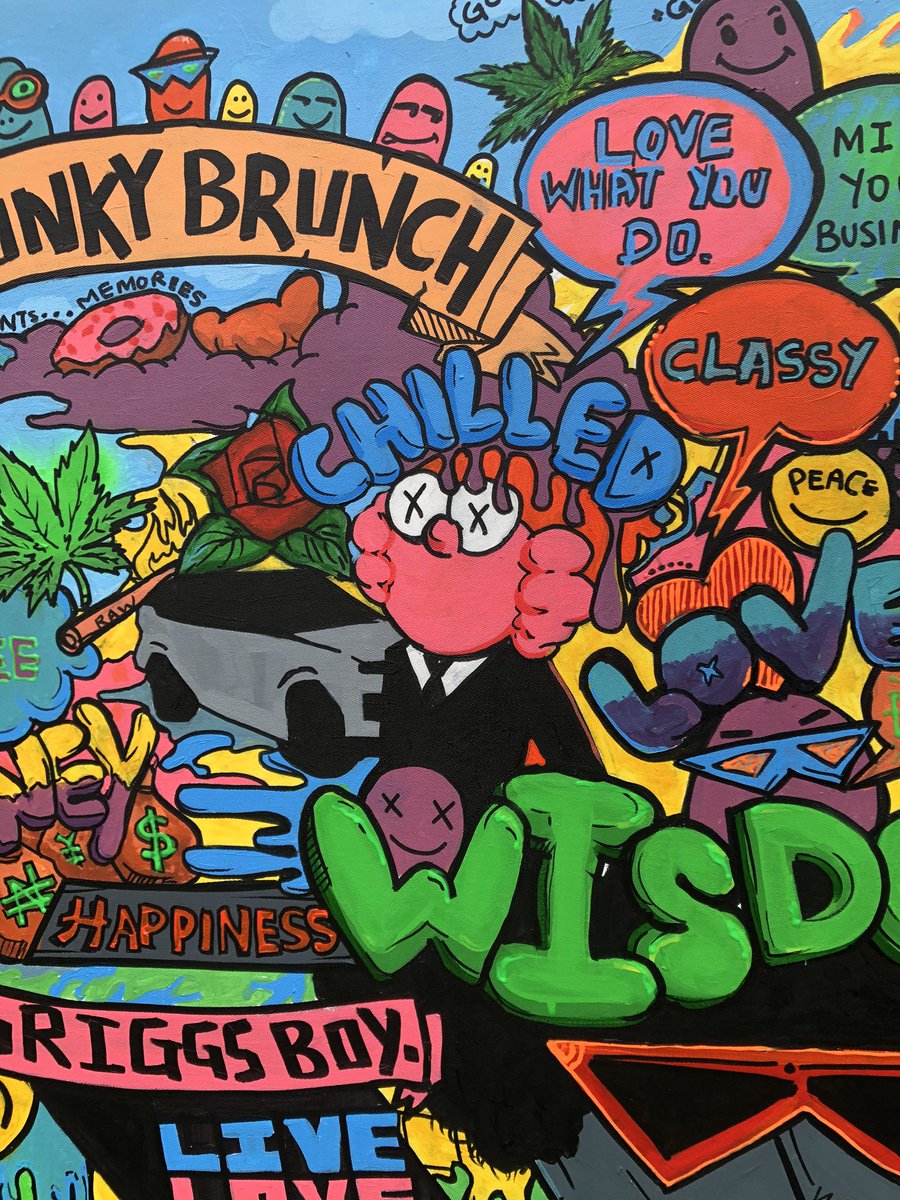 the_creatus's tweet image. Hey guys! This is a painting on canvas I just created! It’s 6ft x 3ft large! Biggest I’ve ever worked on! Kindly help your boy Retweet 🤲🏿🥺 need to get more commissions like this.  #painting #popart