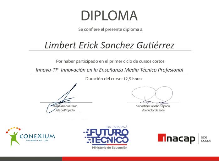SchoolKronos's tweet photo. Docentes de la especialidad de Programación y Administración mención Recursos Humanos, finalizan exitosamente curso de #INNOVATP #HabilidadesparaelSigloXXI 
@FuturoTarapaca @Mineduc @seremieduc01 @ConexiumCL https://t.co/d3r2MyJy2L