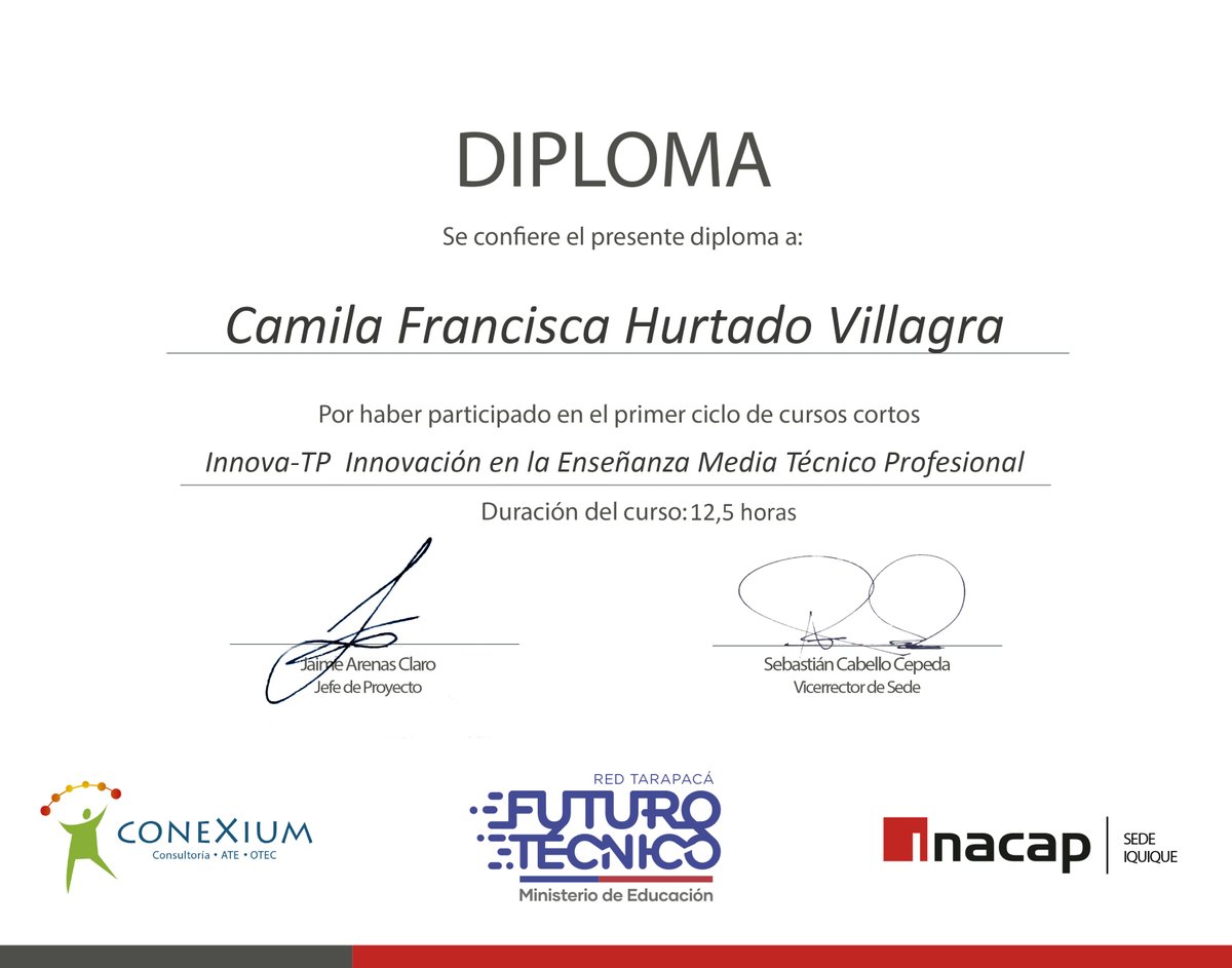 SchoolKronos's tweet photo. Docentes de la especialidad de Programación y Administración mención Recursos Humanos, finalizan exitosamente curso de #INNOVATP #HabilidadesparaelSigloXXI 
@FuturoTarapaca @Mineduc @seremieduc01 @ConexiumCL https://t.co/d3r2MyJy2L