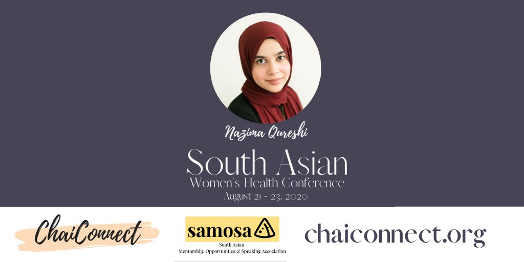 ChaiConnect1's tweet photo. Our next speaker spotlight is Nazima Qureshi (@NutritionbyNaz), Registered Dietitian and Nutritionist. Nazima will be presenting a Virtual Food Demo on Healthy Recipes with a South Asian Touch. https://t.co/6mLKN2QvOI