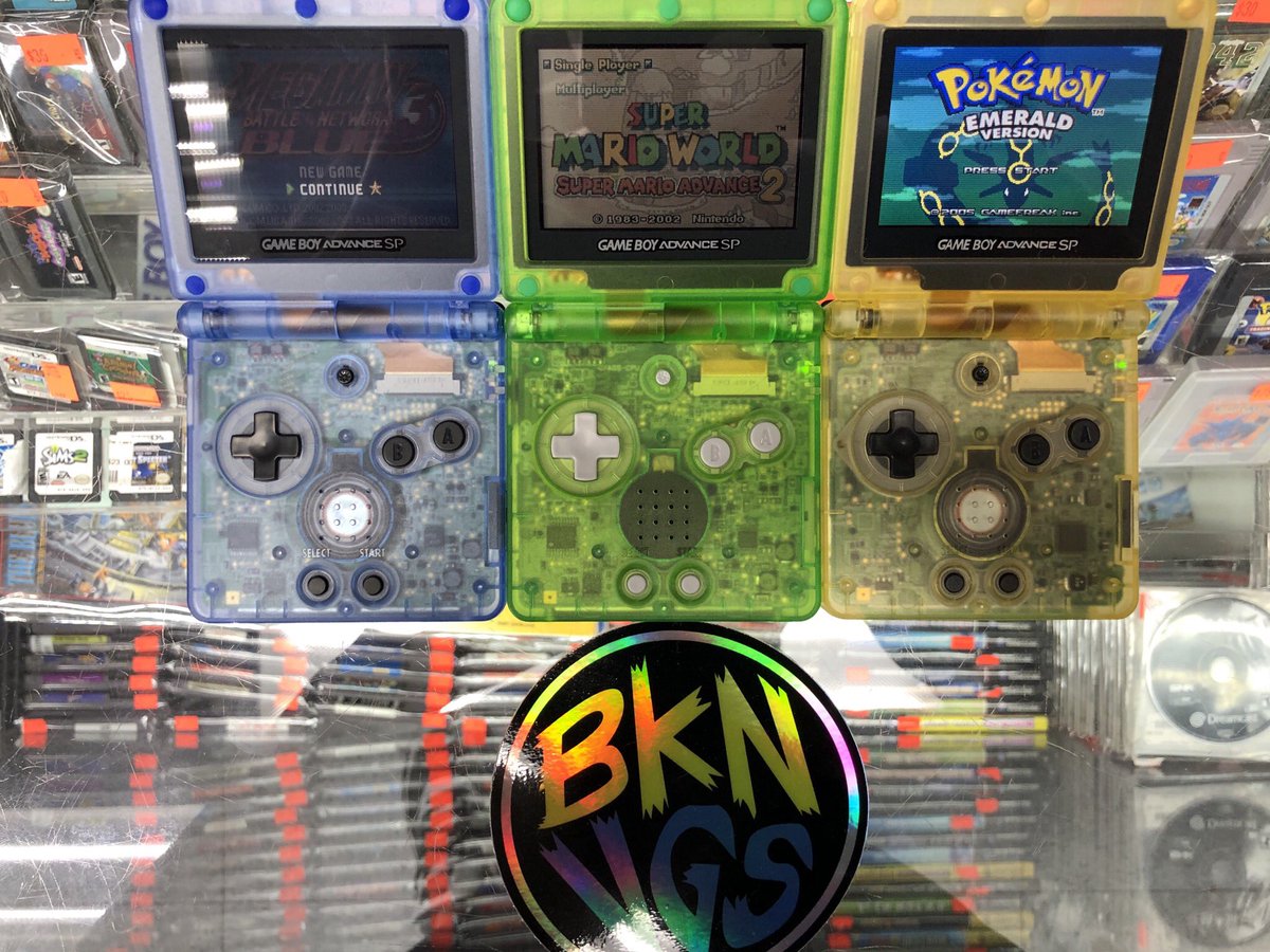 bklynvideogames's tweet image. New stock available. #nintendo #gbasp #001 and #101 #frontlight or #backlight #retroshop #nyc #retrogamingcommunity #brooklynvideogames