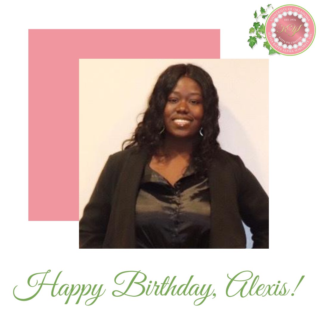 OU_AKAs's tweet photo. Happy 20th birthday to Sister Alexis Sosanya (@yallexisas)!! We hope you have a fantastic day sis! ๐๐ #PinkExtreme https://t.co/4Ja9yk7SVR