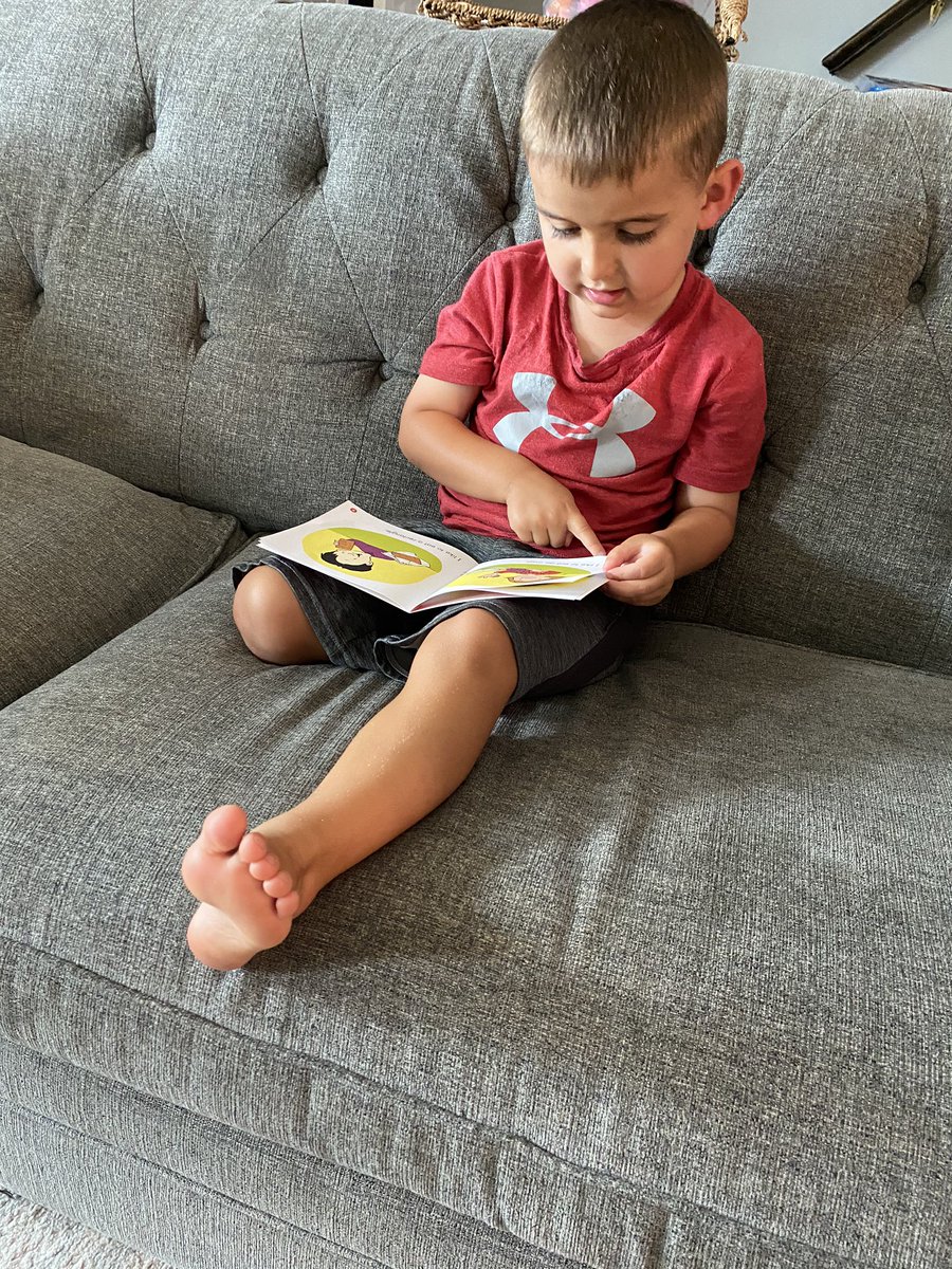 Zachary doing some reading.  <a href="/MeadowDrPTA/">MeadowDrivePTA</a> #MeadowDrReads