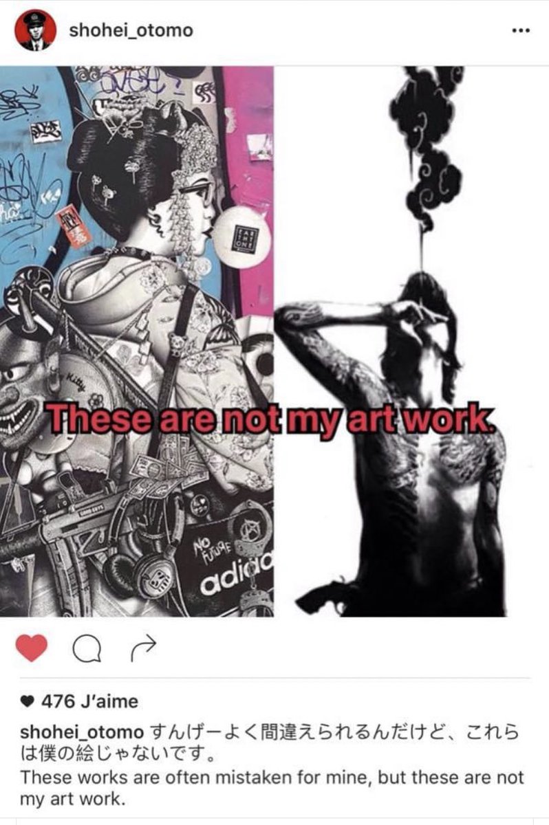 tcnk1's tweet photo. That time when the great Shohei Otomo himself (son of Katsuhiro Otomo, the genius behind Akira) has to make a public post telling that the giant Geisha mural I did in Shibuya wasn’t from him. Probably at that time I’ve been really known in Japan 😁🎌🇯🇵🤘🏼#imissJapansomuch https://t.co/vVCBzg4h4y
