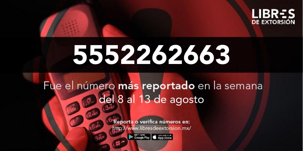 Cicmty's tweet image. 📢 InfoCIC |🛡Libres de Extorsión

⚠ Si recibes una llamada del siguiente número
1. ❌ No contestes
2. 🚫 Bloquea
3. 📲 Reporta en libresdeextorsion.mx

▪ Modus Operandi
Llama un supuesto ejecutivo de banco para una bonificación a fin de obtener datos personales y bancarios.