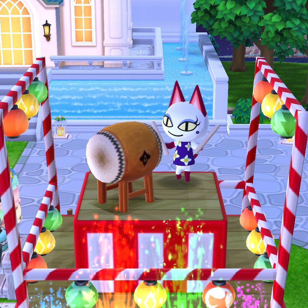 Beanpodbabbles's tweet photo. #taiko #drum #cat #olivia #PocketCamp #AnimalCrossing https://t.co/Mc3Nk3P1hT