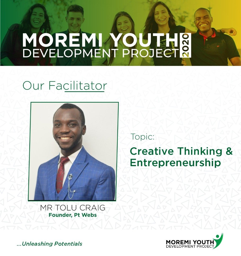 AjibadeBasit4's tweet photo. Now I have much insight on becoming a better Entrepreneur
 As a young lad who will be looking
To have development In entrepreneurship
#sessionwithTolucraig
#mydp2020
#entrepreneurship
#creativethinking
  @moremiyouth https://t.co/tKSqiEhf6k