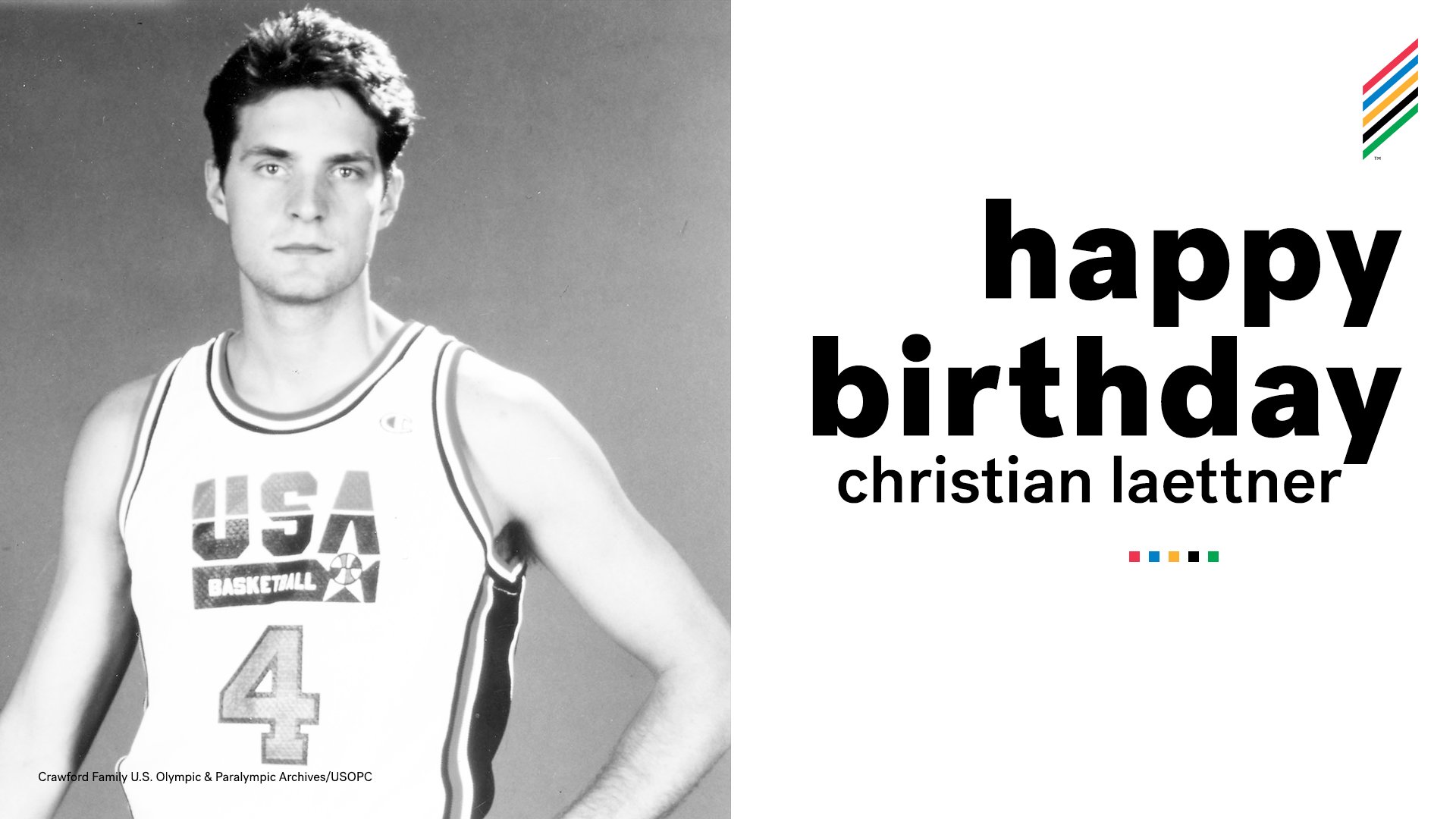 Happy birthday to Christian Laettner, the sole collegian on the Dream Team: 