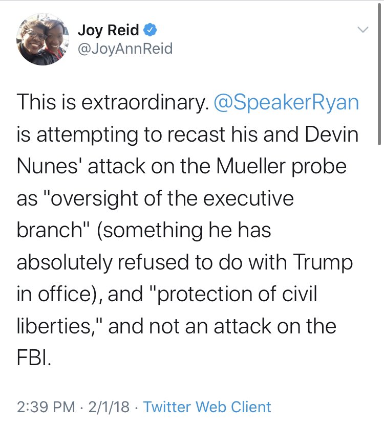 And it wouldn’t be a liberal conspiracy theory unless  @JoyAnnReid was onboard.