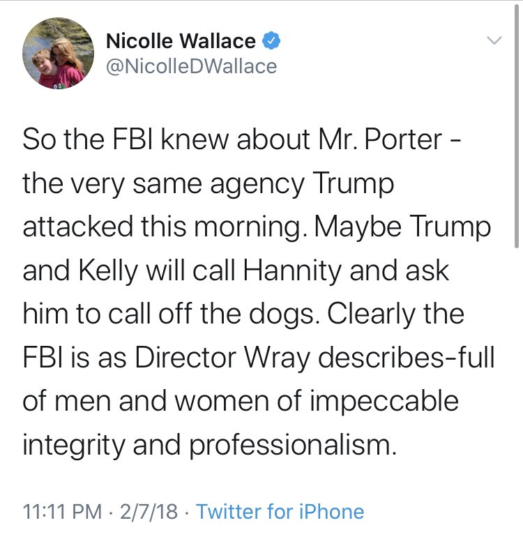I can think of at least one person in the FBI who doesn’t have “impeccable integrity and professionalism”  @NicolleDWallace.