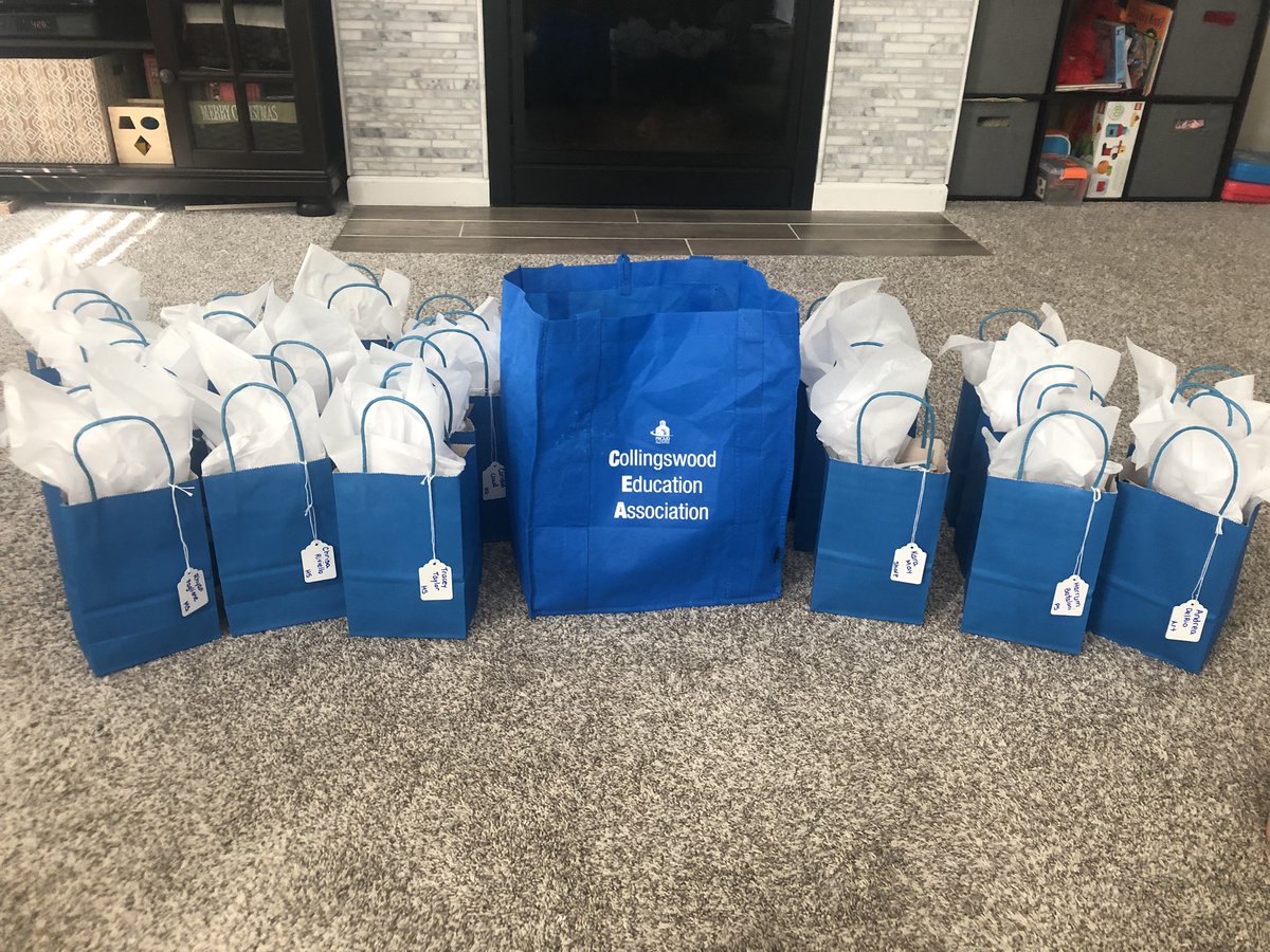 Collingswood EA welcome bags for New Staff! #collsedu #collsunion #BeKind <a href="/CollsUnion/">Collingswood Education Association</a>