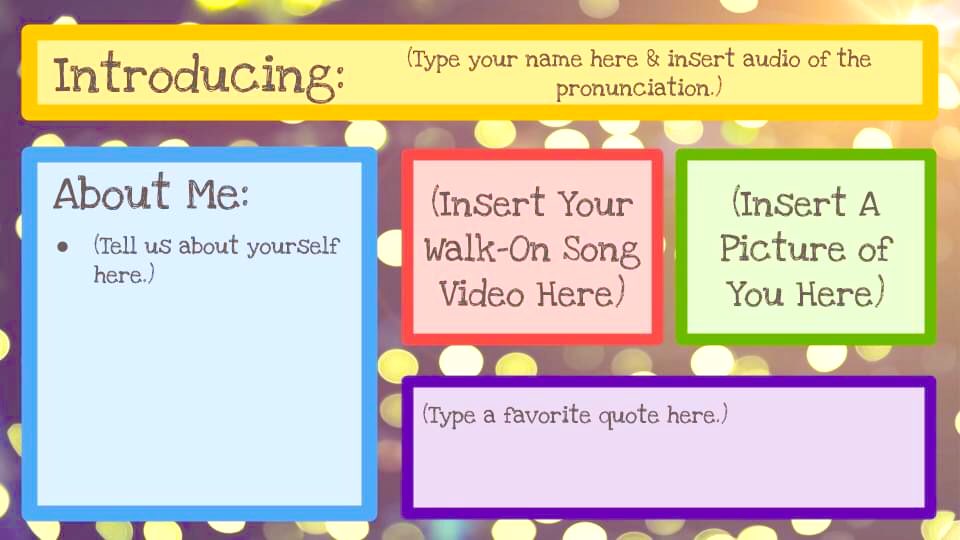 Educator Laura Cahill encourages Ss to introduce themselves through words, video, and audio. ”When someone spells &amp; pronounces my name correctly it shows an intentionality to attend to me as a person.” Whadya’ think? I ❤️it, esp the walk on song.