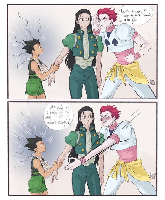 The first HunterxHunter comic I did  a few weeks ago after starting it. I like it so far and I am at episode 100 