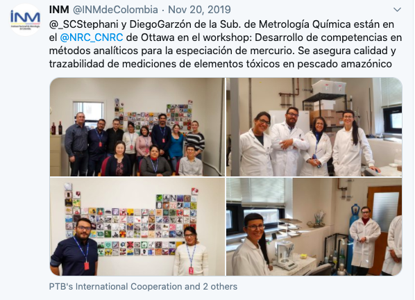 dahumadaf's tweet photo. En #logros2Años de la #SMQB hemos participado en 33 eventos de divulgación e intercambio científico entre #ComitesConsultivos  #Congresos #Seminarios y #Talleres nacionales e internacionales, que permiten fortalecer nuestra capacidad técnica  @INMdeColombia @UEenColombia @ptb_q5 https://t.co/nysexxLwVO