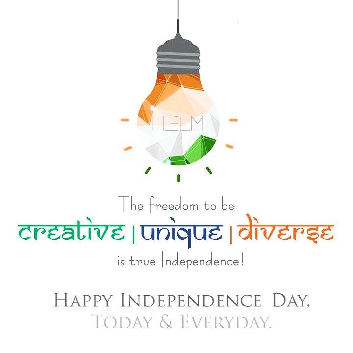 HelmExp's tweet photo. Celebrating the freedom of being creative, unique &amp; diverse.. today &amp; everyday! 

Happy Independence Day.

#freedomatthehelm #workspacedesign #events #creativefreedom #atthehelm #helmexp #freedomwriters #indiaindependenceday🇮🇳 https://t.co/ymLGO53kSo