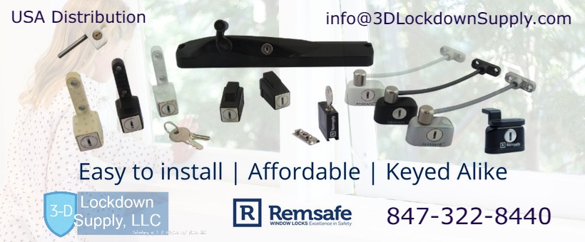 3DLockdownSupp1's tweet image. 3-D Lockdown Supply - Remsafe Window Locks -  Now available in the USA 
Custodial Keyed Window Locks - USA TESTED
Remsafe Locks - Limiters / Restrictors
10 Different Models and many accessories
info@3DLockdownSupply.com

#HomeSecurity
#distribution 
#WindowLocks