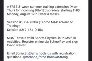 anokaglax's tweet photo. Hey girls FREE 3week summer training ! This is optional but a great way to get back in the swing of things and get ready for the season 🥳🥳 https://t.co/OH6MXWteT5