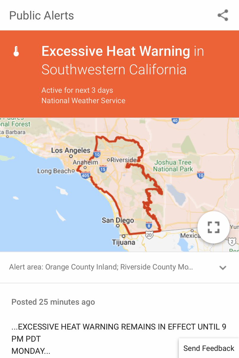 方舟子pa Twitter 天气预报今天是创纪录高温 传说圣地亚哥气候好坏以i 15高速为界 看来是真的 红线就是沿着i 15画的