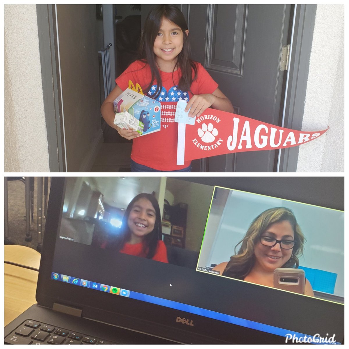 My <a href="/Horizon_Jaguars/">Horizon Elementary School</a> student won "lunch with your teacher." Such a sweet experience even on Zoom.  #hesjaguarpride