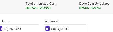 This month so far plus what I'm holding over the weekend! Finally seeing more success! Thank you <a href="/FancyJGG/">Josh Gliniak</a> <a href="/TraderMike1234/">Trader Mike</a> @danterico111