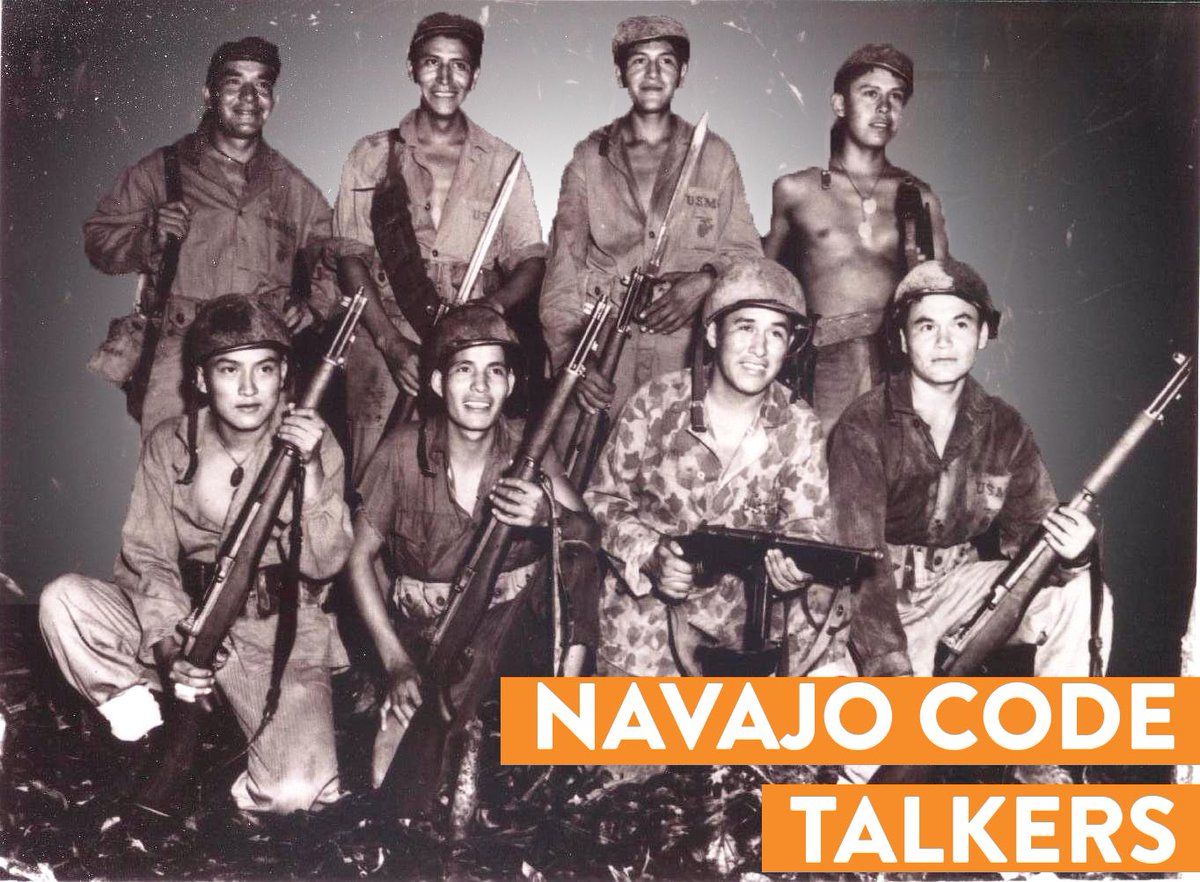The Navajo Code Talkers helped change the tide of WWII, by using their unique language to send secure messages to further freedoms across the world. Today we honor their service and sacrifice to our nation. #NavajoCodeTalkers