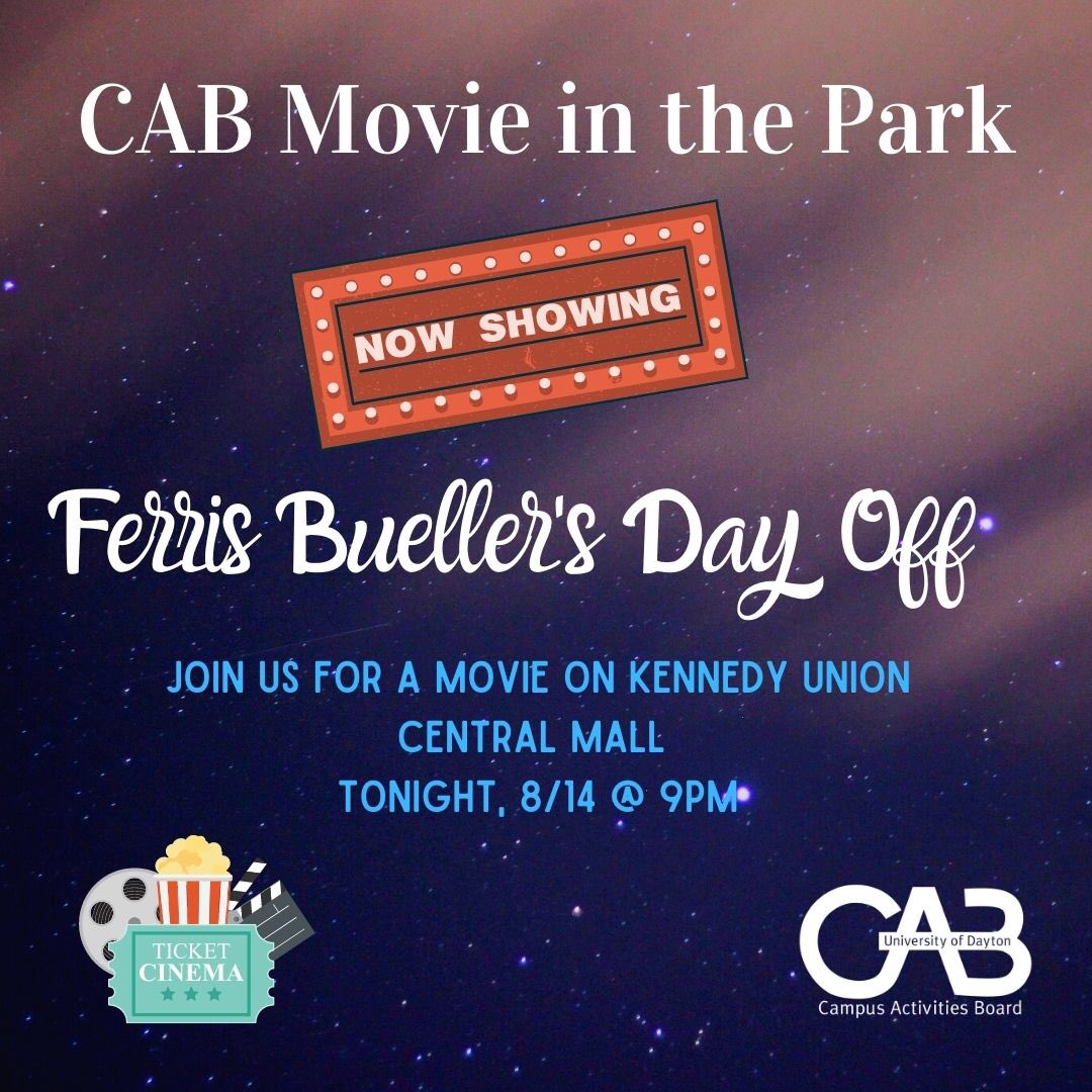 Join CAB tonight for an outdoor movie! Don’t forget to bring a blanket, snacks and keep 6ft apart!