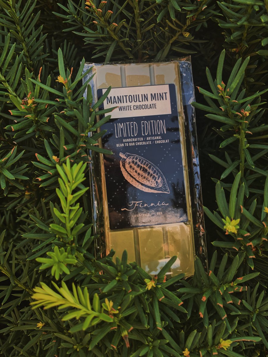 A huge summertime hit 😍 Grab our Limited Edition Manitoulin Mint White Chocolate, curbside pickup and shipping available at checkout 

#shoplocal #organic #vegan #localON #Gorebay #organicchocolate