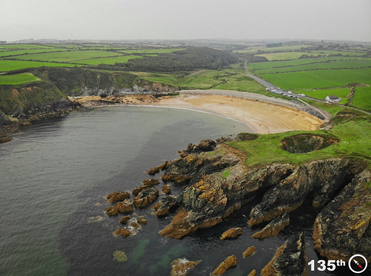 📸 The lovely Kilmurrin Cove is located along Waterford's Copper Coast. The east side of the cove contains a sinkhole known locally as the Goat's Jail.

#CopperCoast #Waterford
