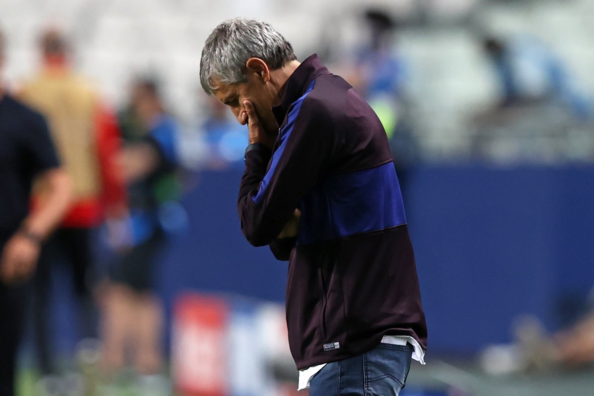 Sporf's tweet photo. 🤯 @FCBarcelona concede 8 goals in a game for the 1st time since April 1946. https://t.co/RWU4YttX6D