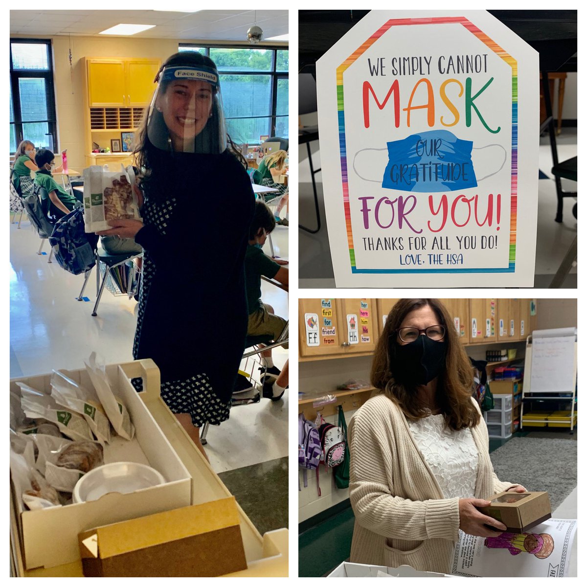 Thanks, Home School Association, for showering our teachers with treats today! #risingtothechallenge #sesstrong