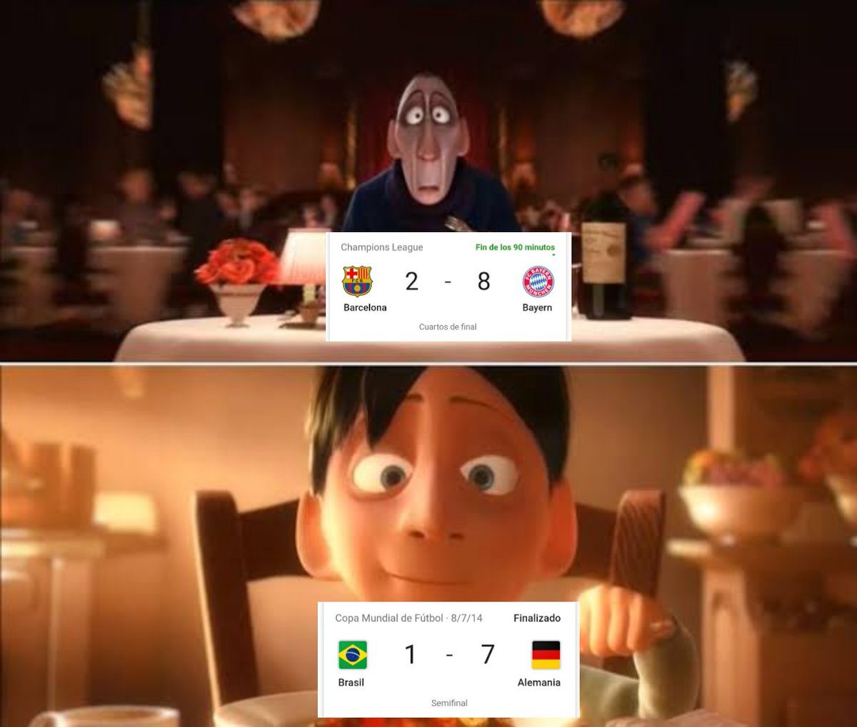 polituitts's tweet photo. Esta goleada del Bayern al Barcelona me recordó algo. https://t.co/DVMM3LZrsI