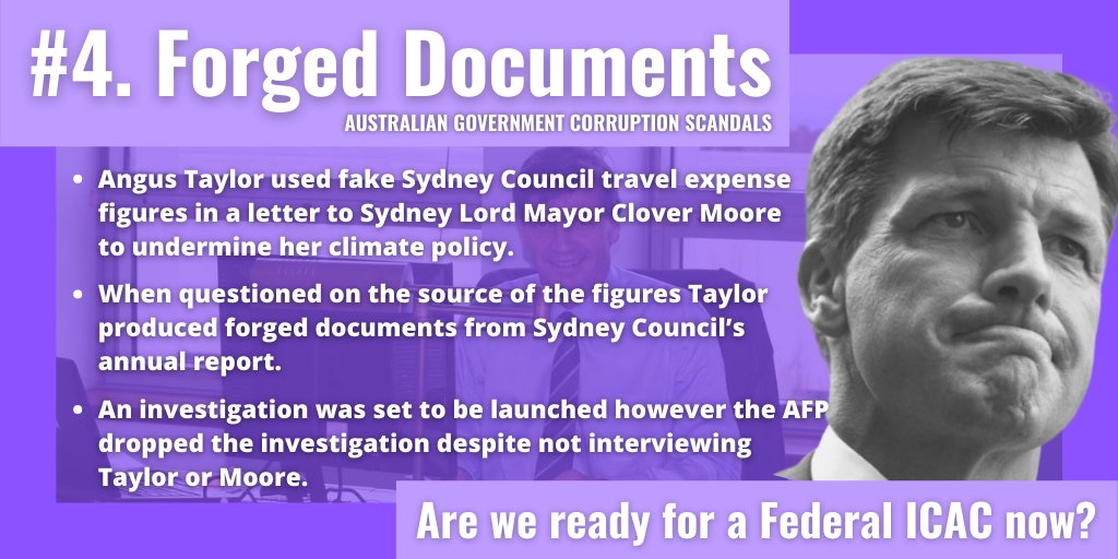Australian Government Corruption Scandals #TaylorGate &  @AngusTaylorMP 4/17