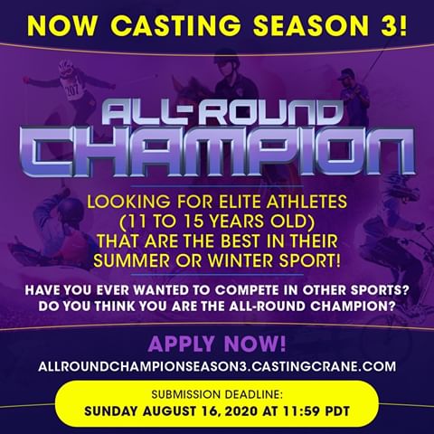 TVO Kids is casting for their 3rd season of All-Round Champion. Do you know a young athlete involved in competitive snowshoeing? If so they are looking for elite youth athletes ages 11- 15 years old. Deadline to enter is August 16th at 11:59 PM EST. <a href="/marblemediaKids/">marblemedia Kids</a> <a href="/marblemedia/">marblemedia</a>