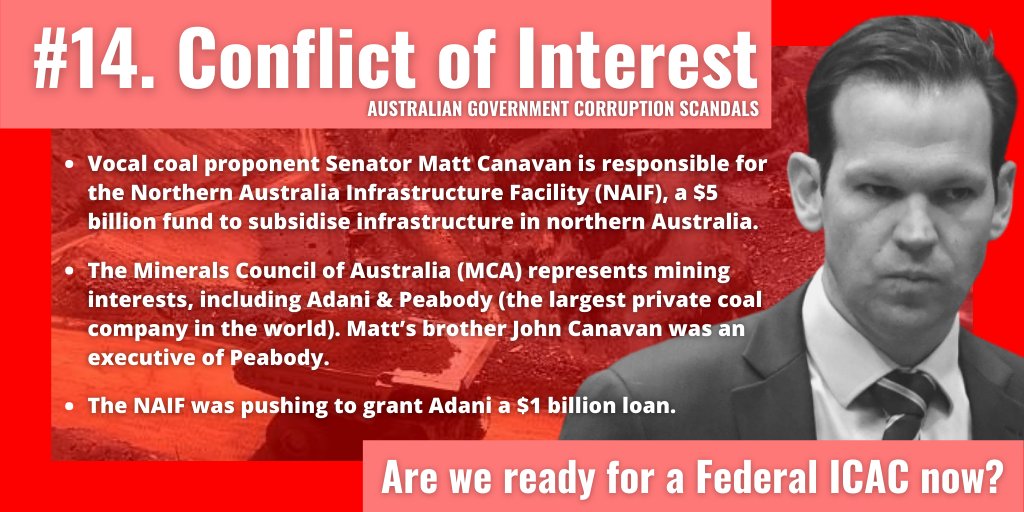 Australian Government Corruption Scandals #CoalCorruption &  @mattjcan 14/17