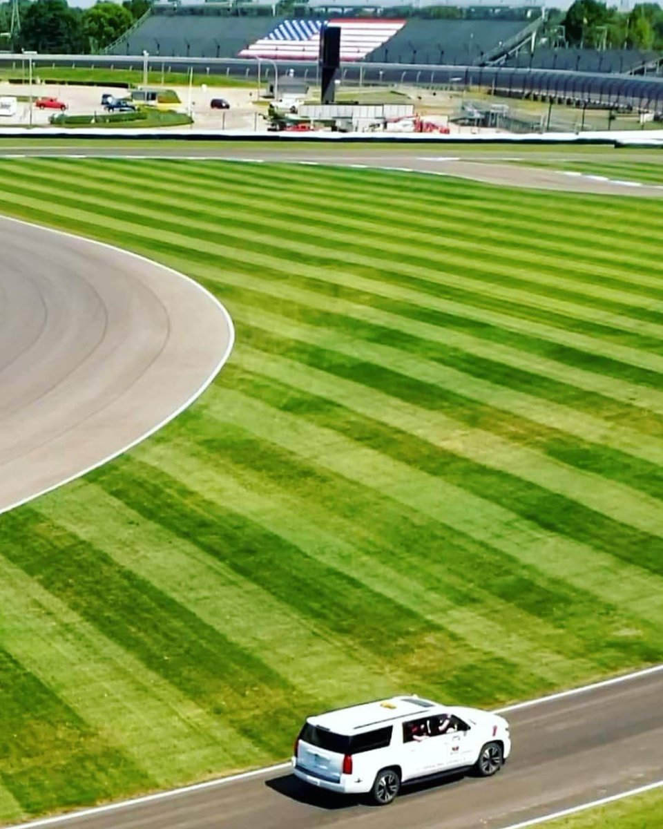 Another great day at the <a href="/IMS/">Indianapolis Motor Speedway</a> today! If you squint just right you can see our fellow Dr. Julia Vaizer excitedly waving out of the back seat of the 1200 car during one of the track inspections! @IUSMEmergMed