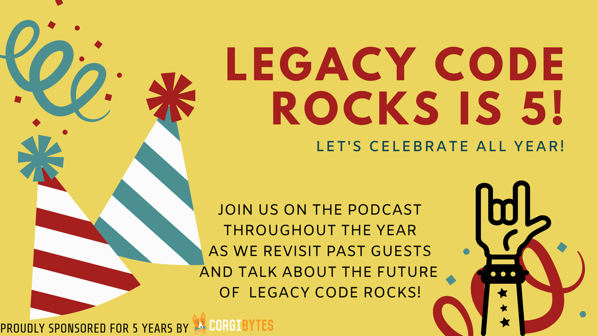 corgibytes's tweet photo. Today we celebrate https://t.co/KMkoI3xaOW turning 5 years old! 🎉 We are so grateful to everyone who has joined us over the years and we hope that you'll continue to celebrate with us on the podcast! #corgibytes #legacycoderocks #softwaredevelopment #codinglife #agile https://t.co/o2bileIqFe