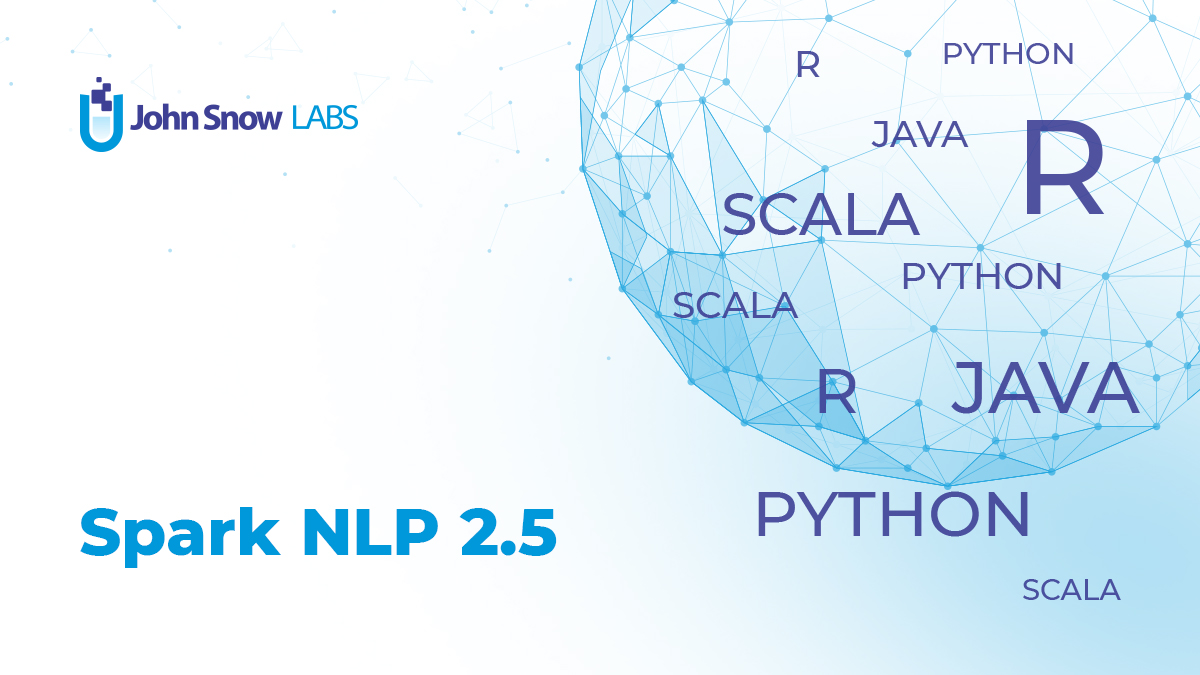 JohnSnowLabs's tweet image. #SparkNLP 2.5 – the world’s most widely used #NLP library in the enterprise that provides the open-source community with the most accurate #NLPalgorithms &amp;amp; models ever invented. The library can be used from #Python, #Java, #R, and #Scala APIs

johnsnowlabs.com/spark-nlp-2-5-…