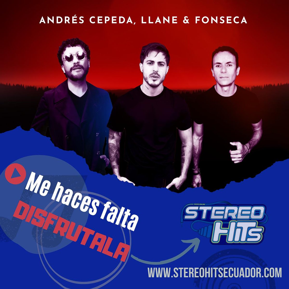 stereohitsec's tweet photo. Deja que tus sentidos disfruten de sonidos únicos con #MeHacesFalta ♥️ lo nuevo de @andrescepeda ⚡@Llane ⚡ @Fonseca ⚡
Escúchala en @stereohitsec #EstaDondeTuEstas 💙
⬇️
https://t.co/aMMVsnDN19
@AndresCepeda_ec @llanefansclubec @FonsecaEcuador #radio #newmusic  #radioonline https://t.co/jwz8DRhLkG