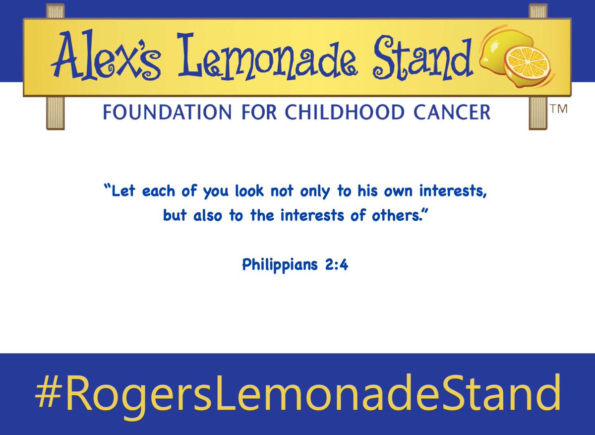 spencelew3's tweet photo. Think about others. See their needs. Help however you can. @ChrisRogersSC #RogersLemonadeStand @AlexsLemonade #Virtual5k

https://t.co/Cm1gKegvLs https://t.co/FJff3weUUc