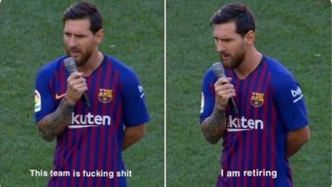BeWarmers's tweet photo. Messi's post match interview https://t.co/sV6KWXAH2v
