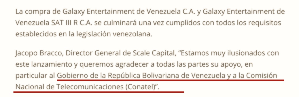 planwac's tweet photo. Scale Capital, la nueva dueña de DirecTV, agradece al Gobierno de @NicolasMaduro y se compromete a cumplir la legislación venezolana ... pero Guaidó dice que fue él quien trajo de nuevo la operadora a Venezuela...🙄 https://t.co/F5EoywmfvZ