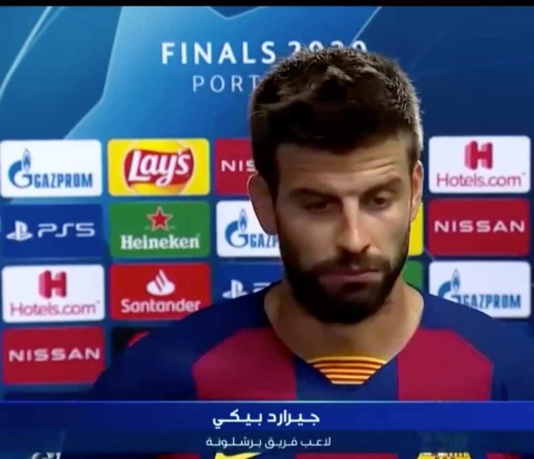 بيكيه : 

اعلن للجميع ان اليوم هو نهاية حقبة برشلونة التاريخية