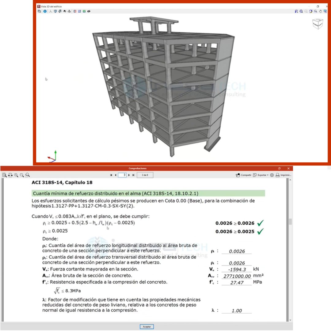 inesatech's tweet photo. A través de CYPECAD y el StruBIM Design Shear Walls de CYPE, se puede realizar el modelado, análisis y diseño sismorresistente de una edificación de concreto armado, generando todas las comprobaciones normativas según el ACI 318-14. https://t.co/hCyv71qet0