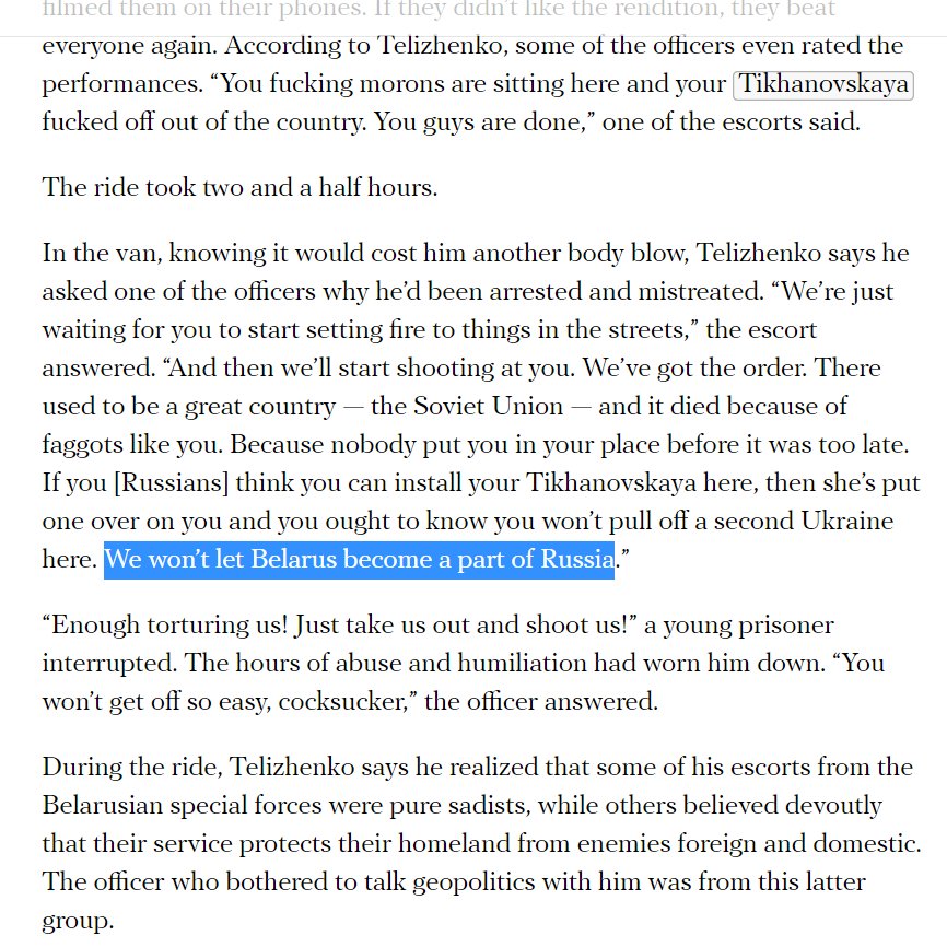 It doesn't seem anyone in Belarus would welcome a Russian invasion (including the OMON/SOBR officers abusing the protesters), and such an act would only threaten Russia's relationship with Belarus. Not to mention, the protesters have shown that police brutality won't stop them.5/