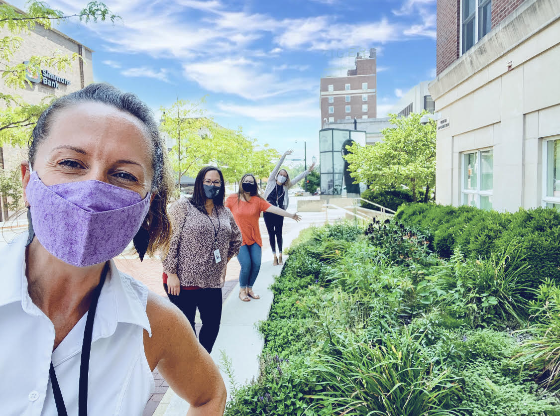 CoMoGov's tweet photo. City Hall Selfie Day 2020
Heather, Kristina, Gina, Colleen - City Manager's Office (showing off their social distancing and masking skills!)
#CityHallSelfie #CoMoUnity #MaskUpCoMo https://t.co/1J0n7Jp22Q