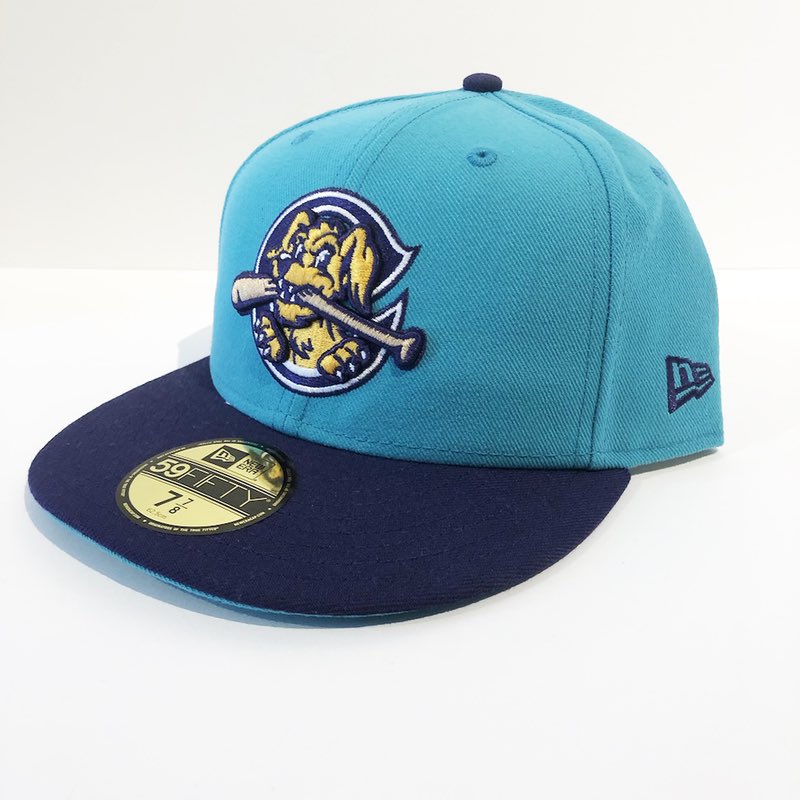 Early 90sA period of flux lead to unique nicknames that could stay when affiliates left @CarolinaMudcats  https://mudcats.milbstore.com/collections/all-mens/products/black-new-era-5950-on-field-cap @Storm_Baseball  https://storm.milbstore.com/collections/all-caps/products/onfield-road-cap @PortlandSeaDogs  https://seadogs.milbstore.com/collections/all-caps/products/retro-teal-fitted-cap @ChasRiverDogs  https://riverdogs.milbstore.com/collections/new-era-59fifty/products/charleston-riverdogs-2018-on-field-teal-and-purple-cap