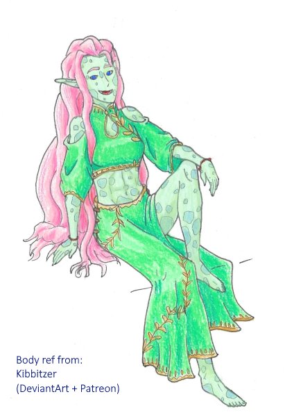 silverstringsac's tweet image. For anyone looking to practice drawing, I highly recommend checking out @kibbitzer_ ! She has so many great #ReferencePoses and they are SUPER helpful.

Here&apos;s something I drew recently following one of them (#DnDcharacter #SeaElf #Paladin Velouria in causal- wear)