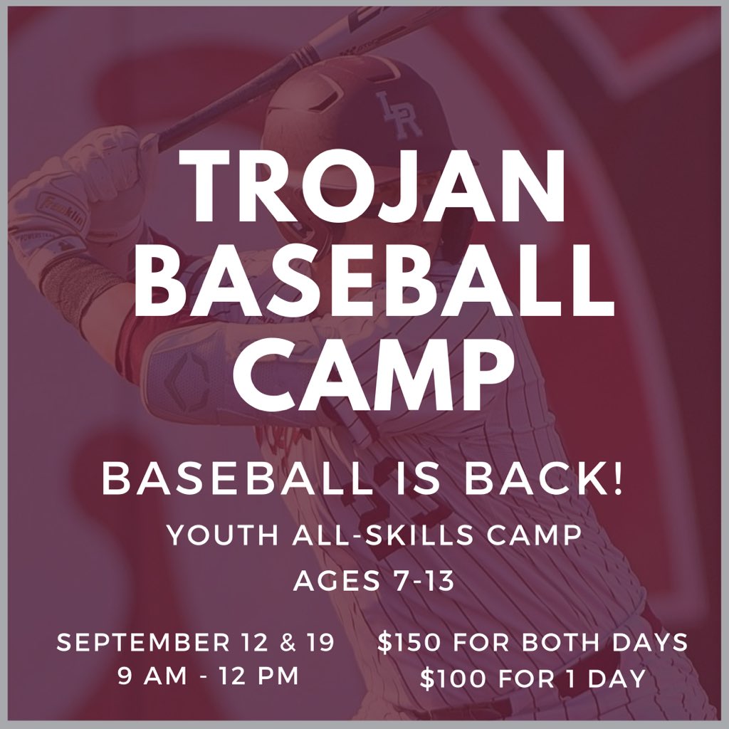LRBaseballCamp's tweet photo. 🚨WE’RE BACK IN ACTION!🚨 

Come out and be apart of our youth baseball camp on September 12th and 19th! Sign up is at the link below ⬇️

https://t.co/ktzKMdreGL https://t.co/Q2JOaDErCu