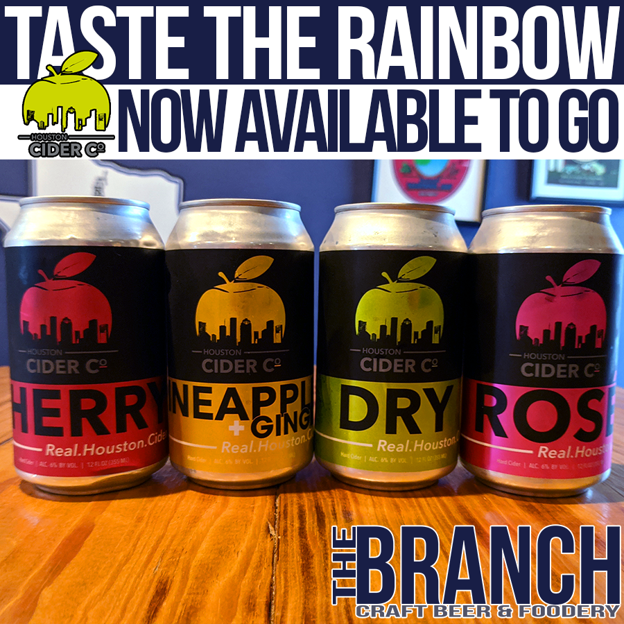 <a href="/HoustonCider/">Houston Cider</a> Co. Now available in multiple varieties to go!
#supportlocal